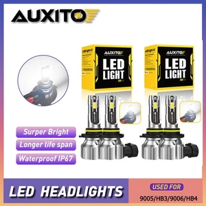 FIT Replace Halogen AUXITO 9005 9006 LED Headlamp Headlight Bulbs 6500K White - Bild 1 von 18