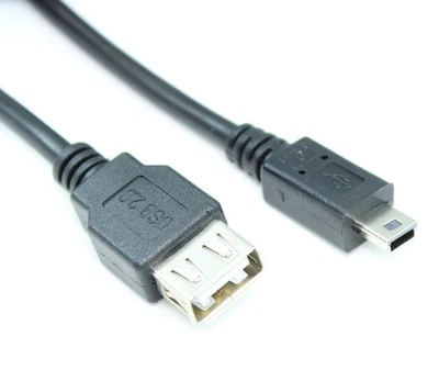 6ft USB 2.0 Certified 480Mbps Type A FEMALE to Mini-B/5-Pin MALE Cable - Image 1 of 2