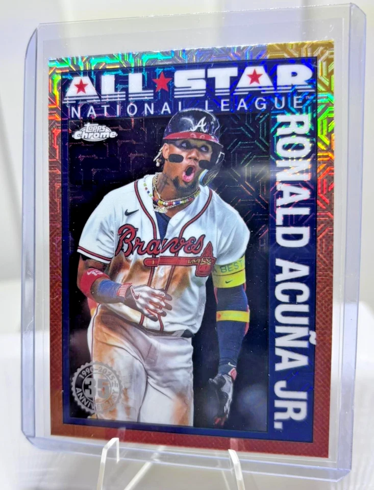 Ronald Acuna Jr. 2025 Topps Series 2 1990 All Star Chrome Mojo Atlanta Braves - Photo 1/2