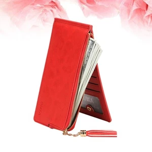  Damen Geldbörse Kurz Reißverschluss Tragbar Reise Geldbörse Mode Frische Quasten - Bild 1 von 12