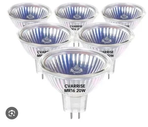 Bulbs Cvarrise Mr16 20w 12v Dimmable 2700k 6 Pack - Picture 1 of 8