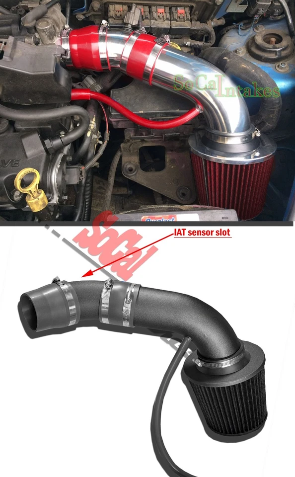 镀膜黑色进气套件适用于 2001 - 09 克莱斯勒 PT Cruiser 2.4 L4 非涡轮增压 — 第 1/1 张图片