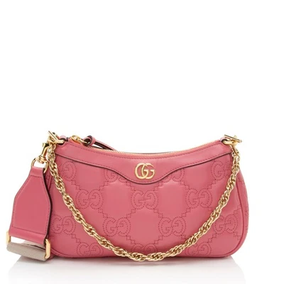 Bandolera pequeña Gucci Jumbo GG Matelasse de cuero con cadena Foto 1 de 4