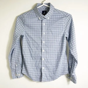 Johnnie-O Prep Formance Performance Plaid Button Down Shirt Blue Boys 10 - Picture 1 of 2