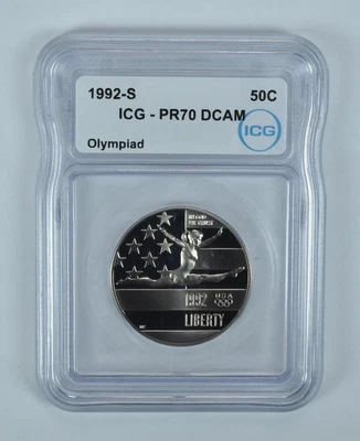 1992-S Olympic Gymnastics Commemorative Half Dollar PR70 DCAM ICG - Image 1 of 4