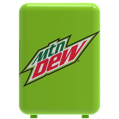Green Red Mountain Mtn Dew Soda Mini Fridge Compact Personal Refrigerator Retro - Image 1 of 4