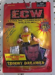 BND TOMMY DREAMER Signed ECW Action Figure w/COA....VERY RARE - Picture 1 of 5