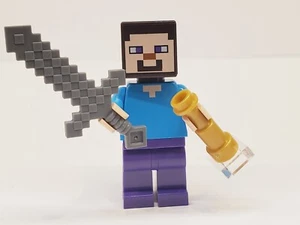 LEGO - Steve - Dunkellila Beine Minifigur (min009) Set 21177 NEU - Bild 1 von 1