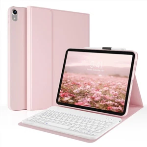 For iPad (7th, 8th 9th generation) keyboard case wireless keyboard (Pink, Black) - Picture 1 of 21