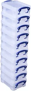 Really Useful 0,2 Liter kleine durchsichtige Kunststoff Aufbewahrungsbox (10er Pack) - Bild 1 von 6