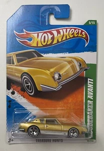 Hot Wheels - Treasure Hunts '11 - Gold Studebaker Avanti 5SP - New on Card - Picture 1 of 2