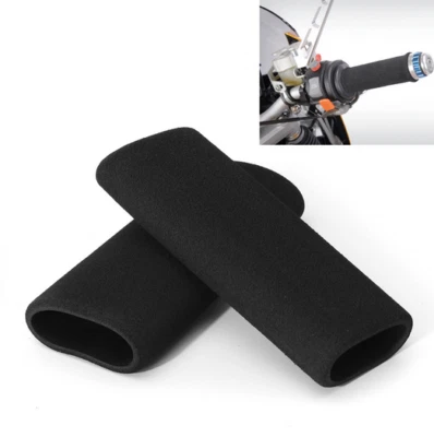 1 Pair Motorcycle Handlebar Cover Slip-on Foam Anti Vibration Replacement Covers - Image 1 of 4