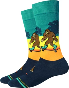 Skateboard Bigfoots Unisex Crew Calcetines M/L Bigfoot Sock Co. Patinaje Moda Nuevos - Imagen 1 de 1