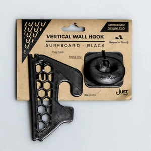 Vertikale Surfbretthalterung an der Wand, für Futures Surfbretter Basis schwarz - Bild 1 von 2