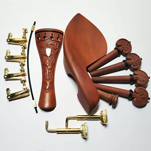 4/4 clavijas para violín azufaifa montaje madera reposabarros talla violín cordiera - Imagen 1 de 5