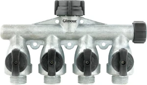 Heavy Duty 4 Way Garden Hose Splitter, Quad Water Hose Splitter with Shut off Va - Picture 1 of 12