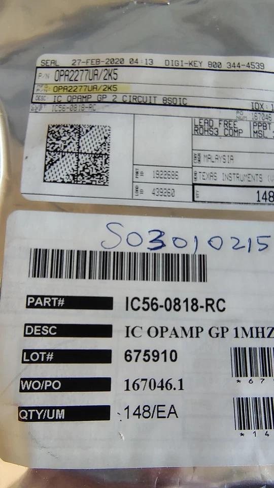 ( 5 pcs ) OPA2277U/2K5 , TI, IC - Image 1 of 1