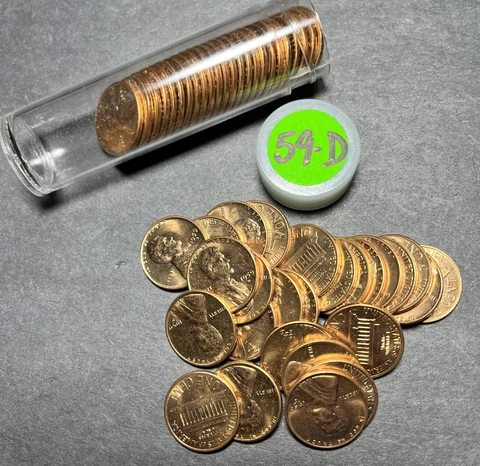 1959-D Lincoln Memorial Cent Roll * Choice or better * Cover