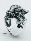 SilverNess Men's Jewellery Dragon Head Ring: 925 Sterling Silver