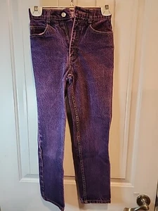 Vintage Guess Jeans Georges Marciano Purple Acid Wash Jeans W  KIDS Size 12 - Picture 1 of 7