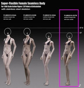 EN STOCK NUEVO TIPO NIÑA PHICEN S27B 1/6 Sin costuras CUERPO MÁS CORTO BRONCEADO M Busto - Imagen 1 de 1