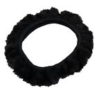 Soft Plush Faux Fur Car Steering Wheel Cover Universal Accessories-Black