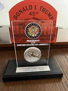 DONALD TRUMP 2020 TRUMP TRADE WARS 2 OZ Silver Round Coin LIMITED ED. SOLD OUT - Picture 1 of 6