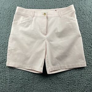 Talbots Women's Pink Cruise Golf Walking Bermuda Shorts Flat Front Size 12