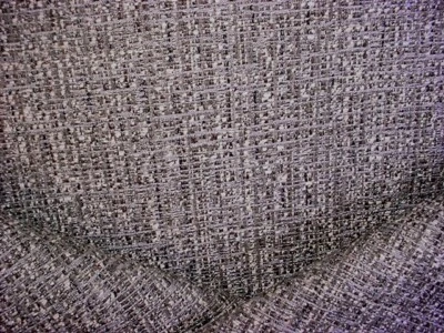 Tela de tapicería para cortinas de tweed gris plateado 1-7/8Y Holly Hunt 3450 Gridlock Foto 1 de 4