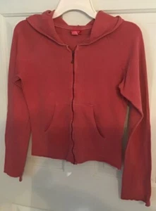 Bongo Pink Hooded Full Zip Sweatshirt Size Small Cotton Long Sleeve - Picture 1 of 5