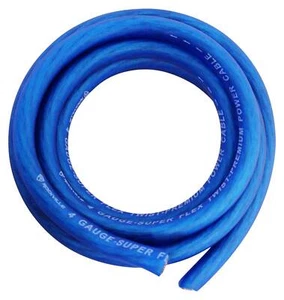 Rockville R4G5-BLUE 4 AWG Gauge 5 Foot Car Amp Ground Wire Ultra-Pure Conduction - Picture 1 of 5