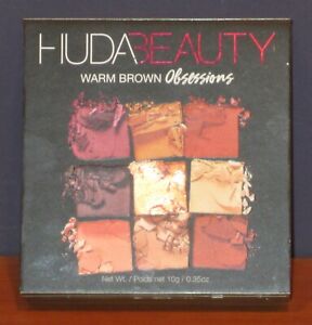 Huda Beauty Obsessions Eyeshadow Palette Warm Brown 9 Shades $27 NIB