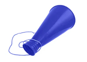 9 "Blue Plastic Megáfono Cheerleader Hollywood Movie Director Prop - Imagen 1 de 3