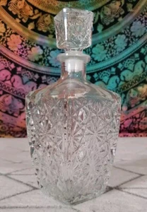 Liquor Whiskey Decanter Glass Crystal Scotch Bourbon Wine Bottle Vintage Bar  - Picture 1 of 14