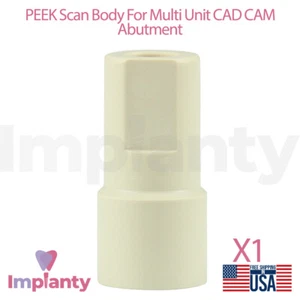1x GDT PEEK Cuerpo de escaneo para multi unidad 1,6 mm CAD/CAM herramienta de odontología protésica - Imagen 1 de 4