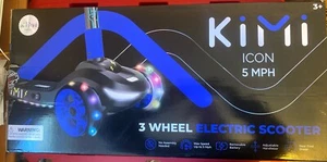 KIMI Kids Electric Scooter Light-Up Wheels Blue Lean-to-Steer 5 mph 3-9 Years - Picture 1 of 2