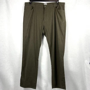 Peter Millar Crown Flannel Pants Men 44x34 Green Stretch Straight Leg Cotton New - Picture 1 of 13