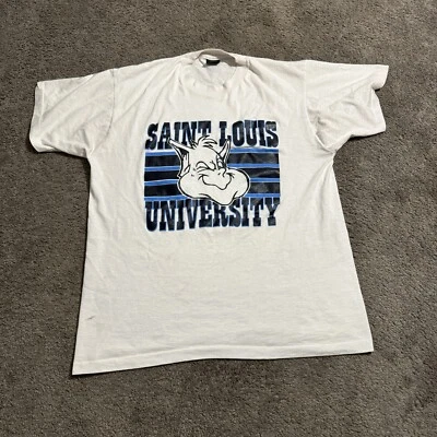 Vintage St. Louis University T Shirt Single Stitch Screen Stars USA XL - Image 1 of 4