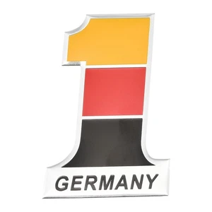 Car GE Flag Print Emblem Aluminum Alloy Hood Number 1 Flag Patriotic Metal Badge - Picture 1 of 7