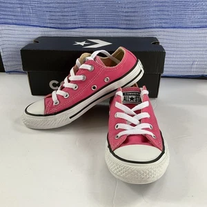 Scarpe basse Converse rosa Chuck Taylor All Star Ox 3J238 da bambina sneakers in tela - Foto 1 di 15