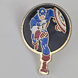 Vintage Marvel 1992 Captain America Emaille Pin SELTENER ARTIKEL - Sega Genesis - Taiwan - Bild 1 von 5
