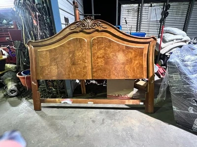 Thomasville Furniture King Bed Set Collection with Tiger Inlay. Great Condition - Image 1 of 4