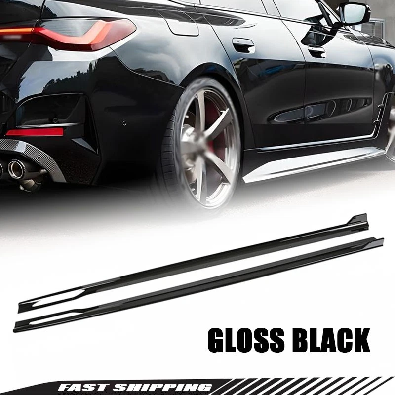 Extensión de faldones laterales negro brillante para BMW Serie 4 G26 Gran Coupé 4 puertas 2021-25 Foto 1 de 4