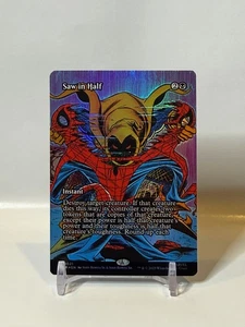 Saw in Half Borderless Foil Full Art MAR 21 Marvel Spider-Man Unplayed NM - Picture 1 of 2