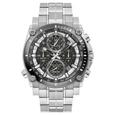 Reloj Hombre Bulova Precisionist Cronógrafo Acero Inoxidable Cuarzo 98B405 leer Foto 1 de 4