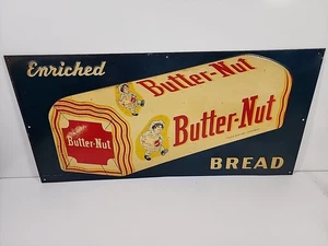 VINTAGE BUTTER-NUSS BROT BLECHSCHILD TYLER BACKEN CO PARKER METALL DEKO BALTIMORE MD - Bild 1 von 17