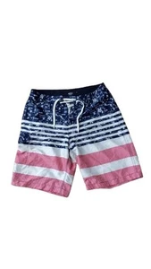Bañador corto Old Navy California para hombre talla mediana rojo blanco azul EE. UU. - Imagen 1 de 3