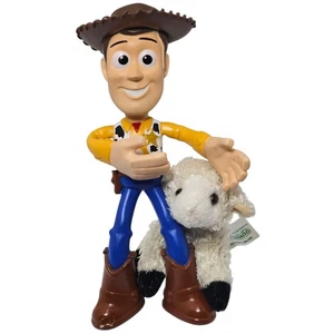 Disney Pixar Woody Bendable Action Figure 8" Mattel Toy With Sheep Plush - Picture 1 of 12