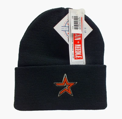 NEW Houston Astros MLB Knit Beanie Hat  Star Logo Vtg American Needle OSFA NWT - Image 1 of 4