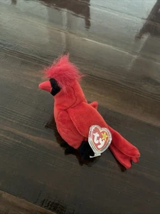 Ty Beanie Babies Mac The Cardinal Plush Toy - Picture 1 of 7